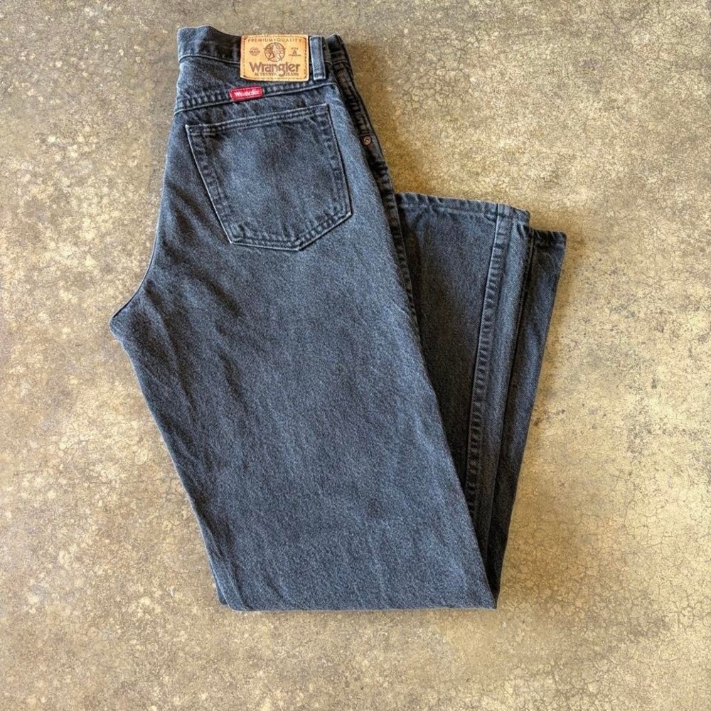 2000s black wrangler straight leg jeans
